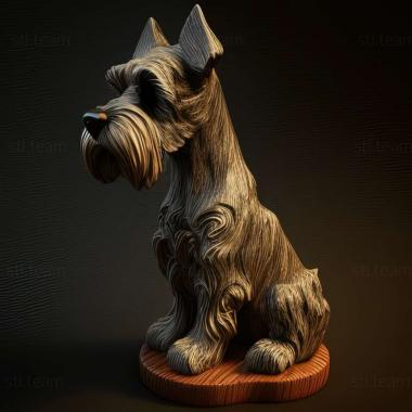 3D model Zwergschnauzer dog (STL)